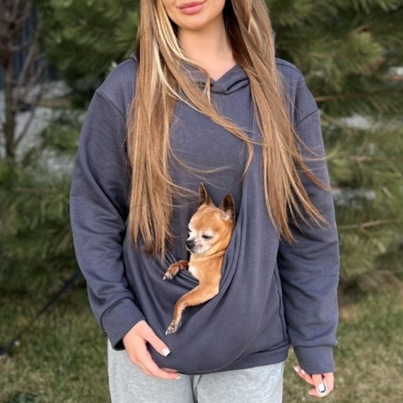 HAND-MADE Pet Carrier Hoodie for Spring, Pet Carrier Hoodie for Pet Mom, Dog Sling Carrier, Kangaroo for Pet, Cat Carrier Hoodie, Chihuahua