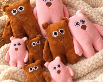 Bear Dog Toy, Teddy Bear Dog Toy, Cute Plush Puppy Toy, Handmade Soft Dog Toy, Stuffed Toy for Small Dogs, Puppy Gift