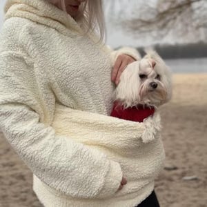 HAND-MADE Pet Carrier Hoodie for Pet Lovers Dog Carrier Hoodie for Pet Mom Dog Sling Carrier Kangaroo for Pet Cat Carrier Hoodie Kitty Sling Teddy Milky