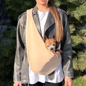 HAND-MADE Dog Carrier Sling, Cat Carrier Sling, Pet Carrier, Cotton Dog Sling, Dog Mom Carrier, Chihuahua Sling, Puppy Sling, Dog Stroller