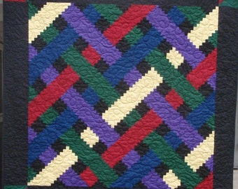 Log Cabin Quilt Weave pattern