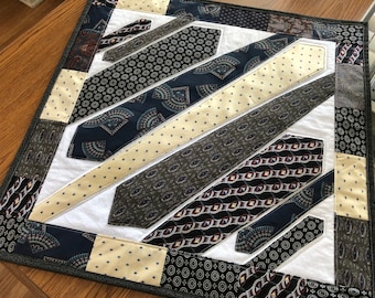 PDF pattern Square 5 Necktie Quilt Table Topper or Wall Hanging