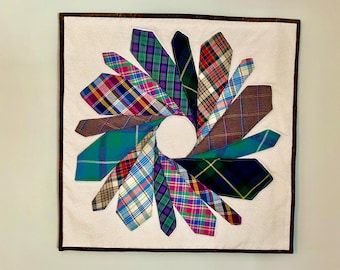 Custom Wreath Quilt made from your neckties