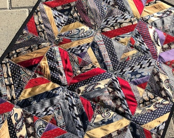 Necktie Quilt art wall hanging table topper