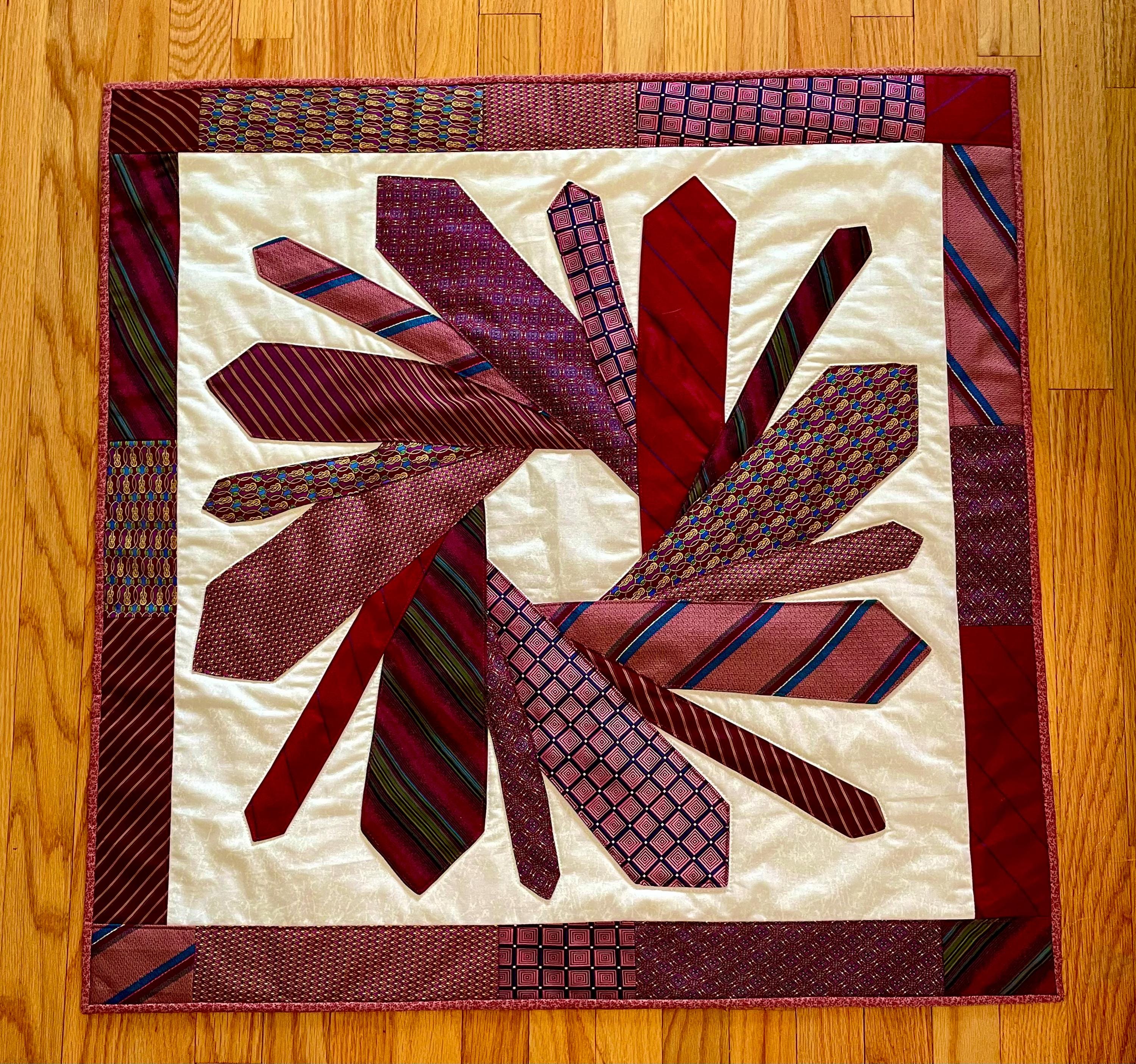 PDF Pattern 8 Necktie Wreath Memory Quilt