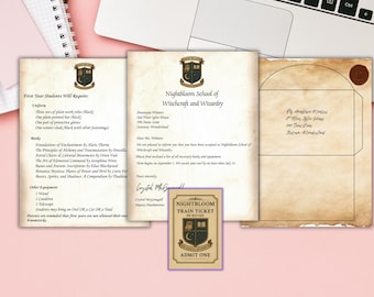 Editable Wizard Acceptance Letter (Digital Download)