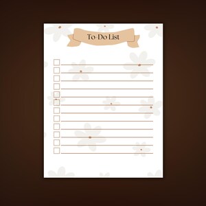 Floral To-Do List Printable: Daily Planner (PDF & PNG)
