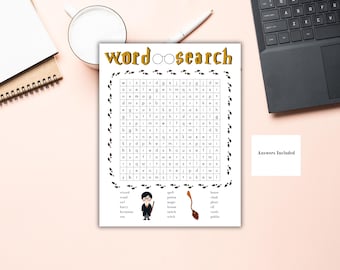 Word Search: Wizard Themed Printable Game (PDF)