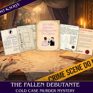 Juego de misterio de asesinato, juego de caso sin resolver, juego de misterio de asesinato imprimible