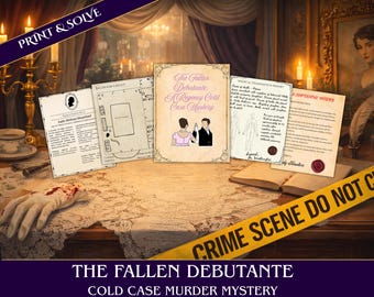 Murder Mystery Game, Kaltfall-Spiel, Printable Murder Mystery Game