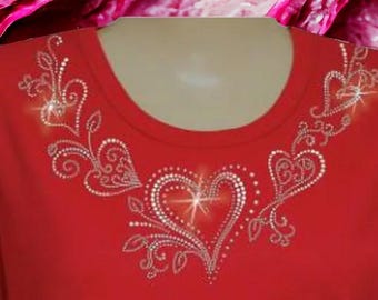 Valentine Shirt, Heart Tee, Heart Sweatshirt, Valentine Tee, Holiday Shirt, SM - 3XL, Plus Size Clothing, Valentine, Heart, Women Tee