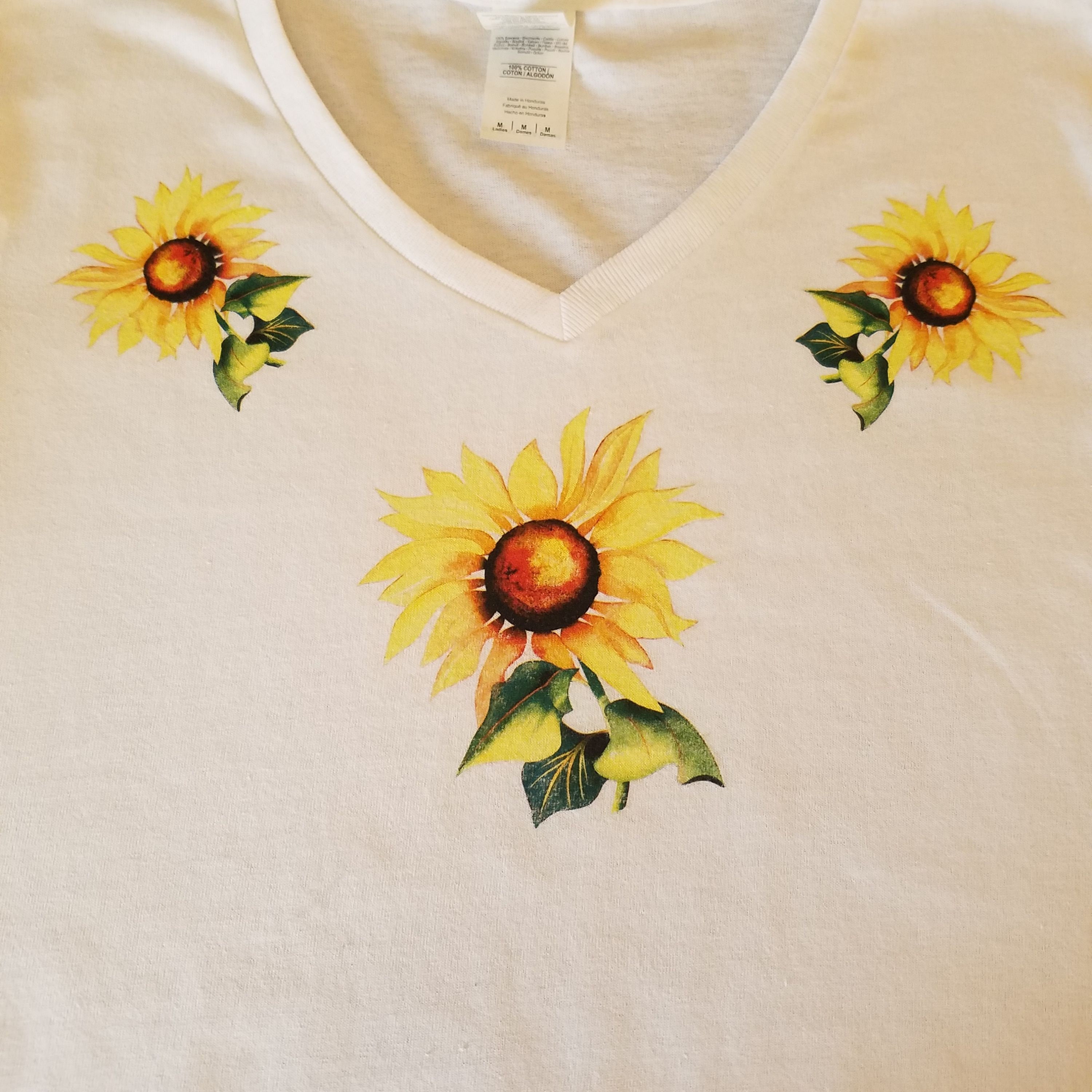 V-neck Sunflower Tee Sunflower Shirt | Etsy