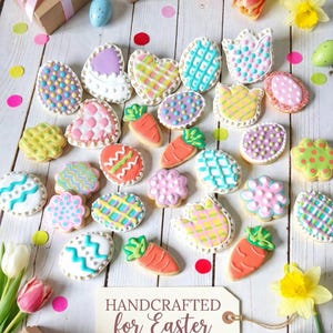 Homemade Decorated Easter Spring Bunny Chick Sugar Cookies Easter Gift Box, INDIVIDUALLY PACKAGED