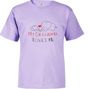 My grandma loves me toddler t-shirt, cute toddler shirts,  grandma loves me toddler shirts, Toddler shirts, Elephant shirts for toddlers