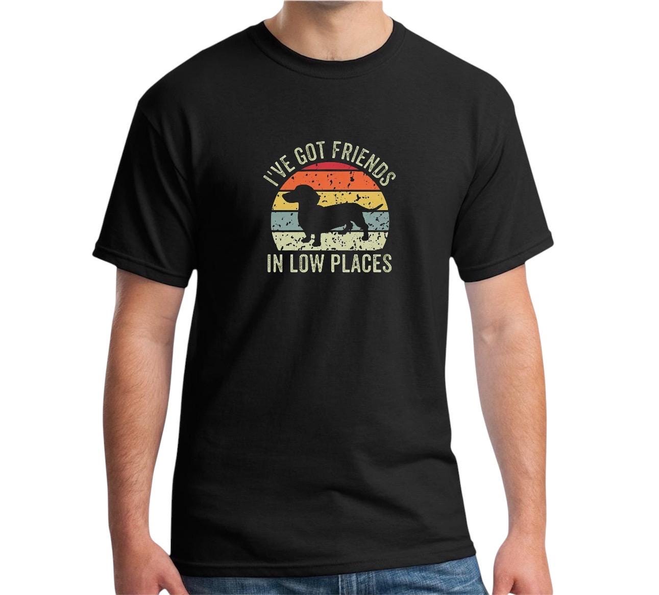 Dachshund T-shirt, wiener dog shirt, I've got friends in low places shirt, dachshund owner shirts, love of dachshunds hoodies, dog lovers