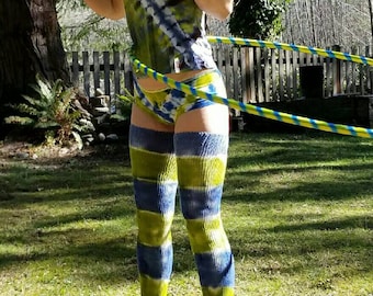 Seahawks tie-dye thigh high socks with matching Bella panties