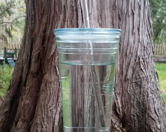 Eco friendly glass drinking straws - set of 4