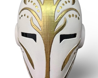 Jedi Temple Guard mask as seen in Star Wars the Clone Wars and Andor with elastic strap. File by MysteryMaker