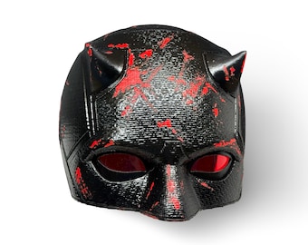 Daredevil Born Again Season 2 Cowl–3D Printed Magnetic Helmet – Finished Cosplay Prop Mask Inspired by Daredevil: Born Again Season 2