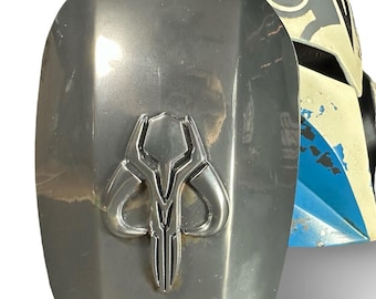 Bo Katan Beskar Mythosaur shoulder pauldron prop replica from the Mandalorian tv show