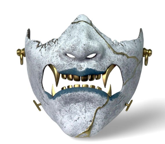 Ghost of Yotei Atsu's Oni Mask 3D Printed Replica - Etsy