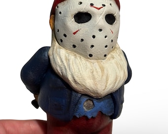 3D Printed Horror Jason Gnome – Creepy Garden & Shelf Decor