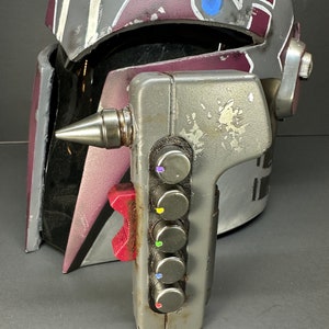 Sabine Wren prop replica airbrush paint sprayer with rotating knobs. As seen in Ahsoka