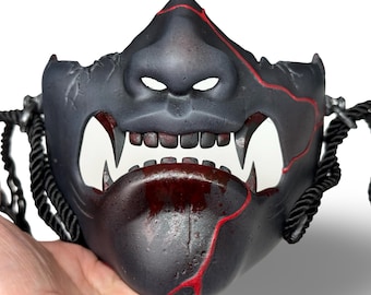Ghost of Yotei Atsu’s Ashen Blood mask 3D printed replica
