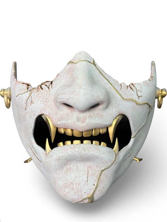 Ghost of Yotei Atsu's Oni Mask 3D Printed Replica - Etsy