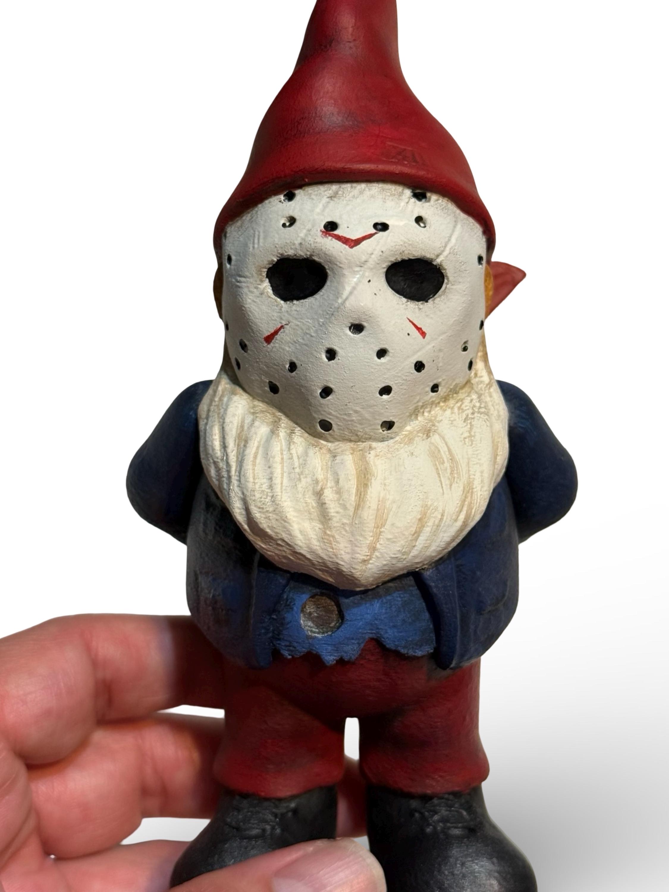 3D Printed Horror Jason Gnome – Creepy Garden & Shelf Decor - Etsy