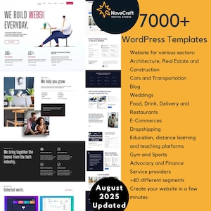 7000+ WordPress Templates 2025 & Plugins Bundle (PLR) | WP Themes, Landing Pages, Plugins | Instant Download | Resell Rights