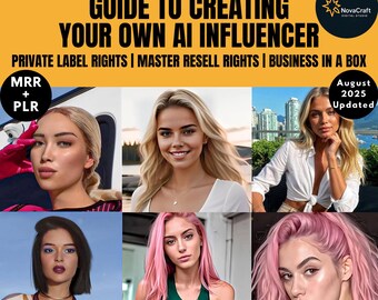 Create Your Own AI Twin Guide 2025 | Step-by-Step Digital Avatar Tutorial | Monetize AI Influencer Toolkit | PDF Download | Plr+Mrr License