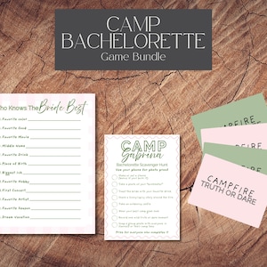 Camp Bachelorette Party Games | Bachelorette Games | Camp Bachelorette | Bachelorette Party Games | Camp Bach | Camp Bachelorette Bundle