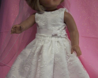 all over lace first communion dress fits american girl