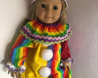 clown costume for 18 inch dolls