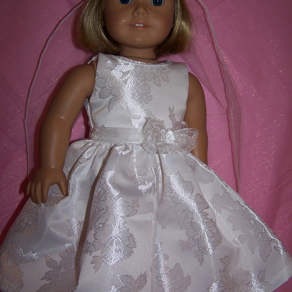 First communion gown with veil