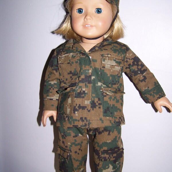 Army camoflage uniform fits American girl dolls