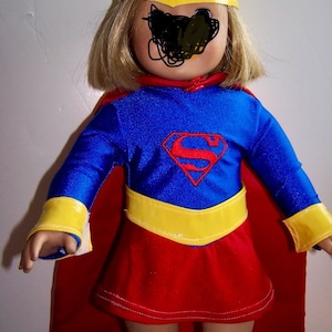 Super girl outfit fits 18 inch dolls