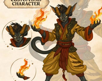 Arte de personaje personalizado de DnD, comisión de DnD, ficha de personaje de DnD, comisión de RPG de fantasía, mazmorras y dragones, retrato de DnD, regalo de DnD, grupo de DnD