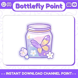 Färdig att använda fil: Butterfly in Jar Channel Point | Twitch-presentkort | Omedelbar nedladdning | Presentkort | Twitch Point-kanal | Streamingbehov