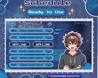 Cronograma de transmissão do Blue Game para seu streaming - Cronograma do Vtuber - Cronograma do Youtuber
