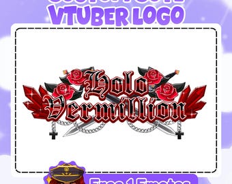 Benutzerdefiniertes niedliches Vtuber-Logo, Vtuber-Logo, Benutzerdefiniertes VTuber-Logo, niedliches Vtuber-Logo, Kawaii-vtuber-Logo, PNGTuber-Logo für Twitch, Discord