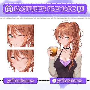 Pngtuber premade, instant download, Coffe girls pngtuber, avatar vtuber, vtuber avatar, Anime pngtuber, Png Avatar, Cute PNGTuber Model