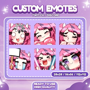 Custom Twitch Emotes | Animated Emotes | Twitch Emote for streamer | YCH | Animal Emotes | Sticker Emote | Twitch Emotes | Christmas Emotes