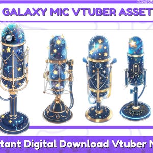Galaxy Space Microphone&#39;s vtuber Asset for your stream