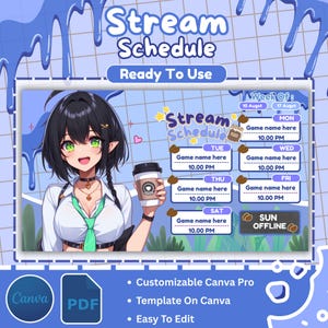Blackberrys Coffe Theme Stream Schedule for your streaming - Vtuber Schedule - Youtuber Schedule