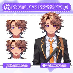 Ready to use PNGTUBER : Cool Student - Pngtuber Premade Model, Gorgeous Pngtuber | Boy Pngtuber | Anime vtuber | Cool PNGTuber | PNGTUBER