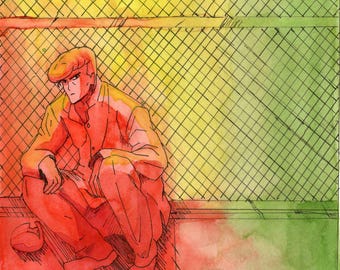 Yu Yu Hakusho Print: Kuwabara Watercolor Illustration