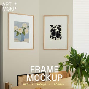 SINGLE - DIN A one art frame on the wall, living room interior mockup, modern frame mockup, art mockup, PSD art mockup, realistic mockup