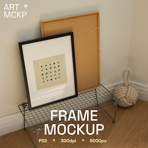 SINGLE - DIN A art frame, living room interior mockup, mockup for poster, digital frame mockup, realistic frame mockup, PSD frame mockup